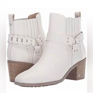 SAM EDELMAN Women's Dalma Ankle
Boots Bootie Leather Bright White SZ. 7.5